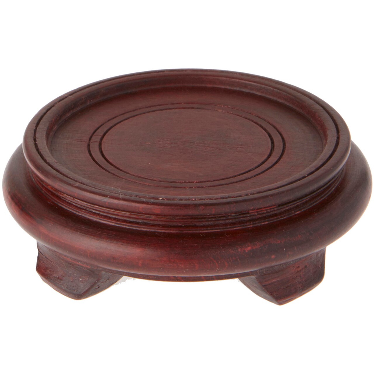 Bard's Dark Wood Decorative Base, 1.625" H x 4.25" W x 4.25" D (3" Display Diameter)